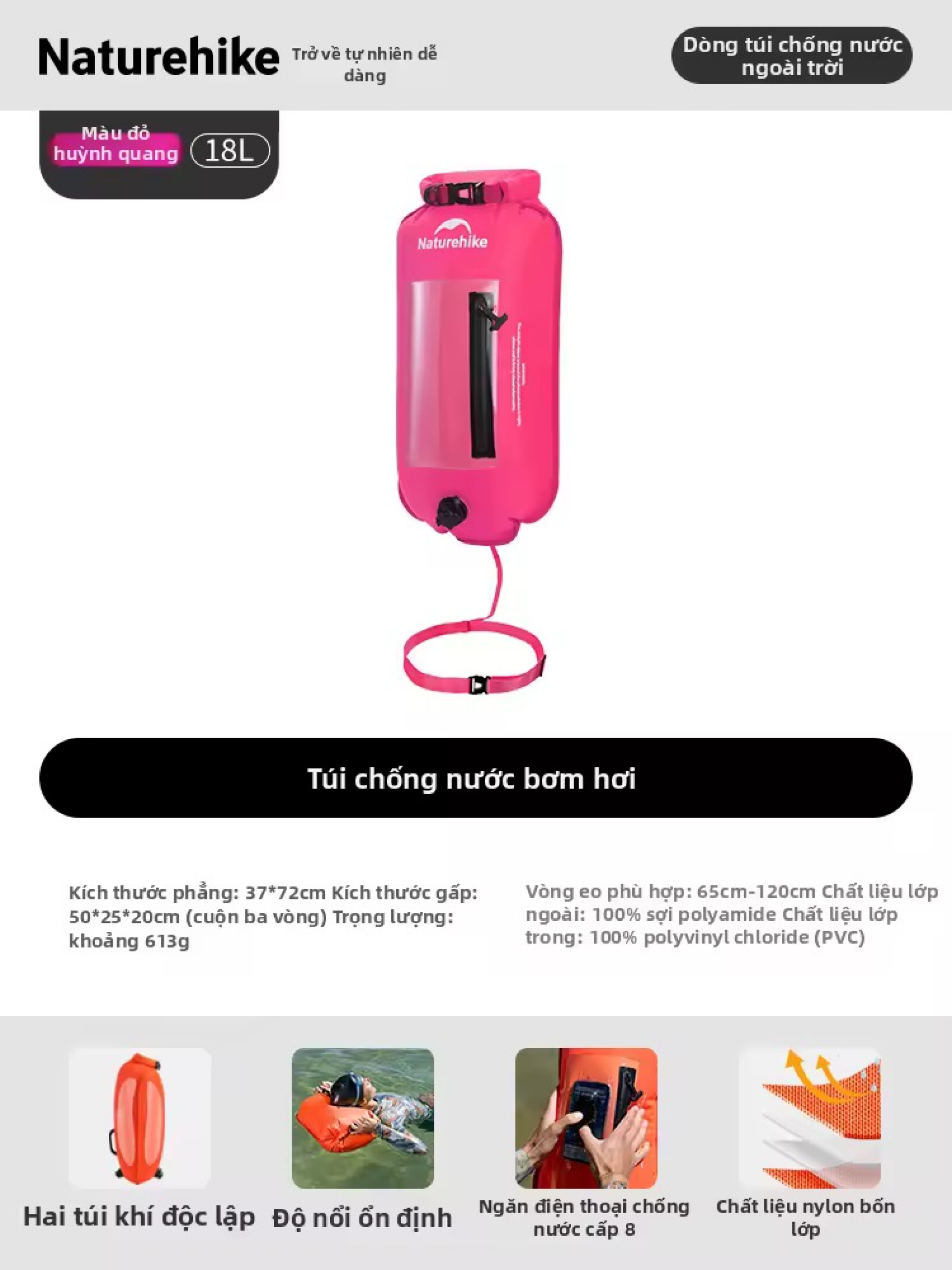 Phao bảo hộ 3 lớp Naturehike